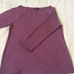 Very Soft Plum Baseball Tee (3/4th sleeves)